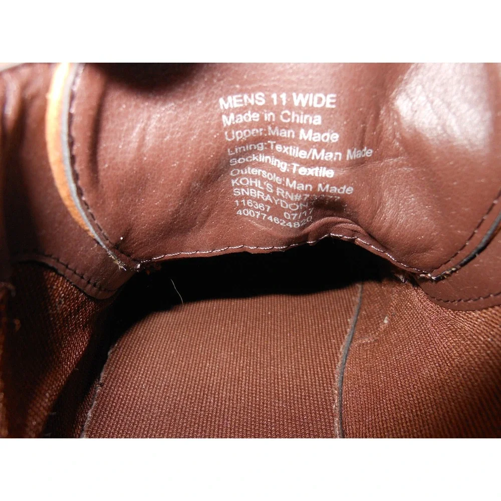 Sonoma Goods for Life Mens‎ 11 Wide Chukka Boots Brown Leather Lace Up